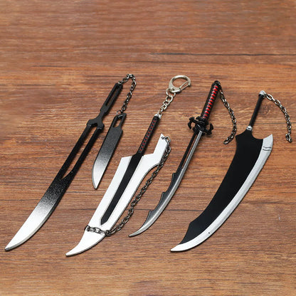 BLEACH: Thousand-Year Blood War Ichigo Zangetsu Keychain – Anime Sword Pendant Keyring