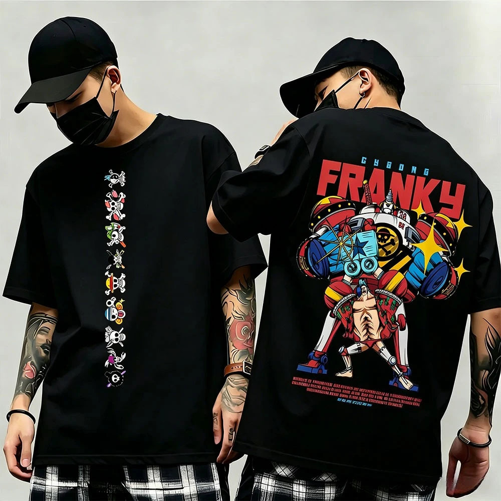 Summer New Arrival: One Piece Pattern T-shirt, unisex, anime print, casual short-sleeved, fashionable streetwear top, Y2K style.