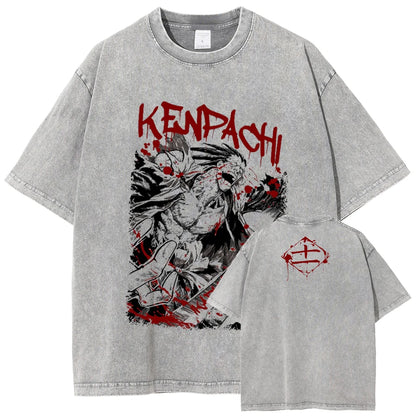BLEACH Kisuke Urahara Vintage Washed T-Shirt – Manga Harajuku Streetwear Tee