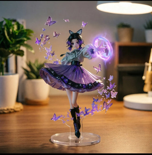 Demon Slayer Acrylic Stand Figure – Shinobu, Kanao & Kanae Anime Desktop Decor