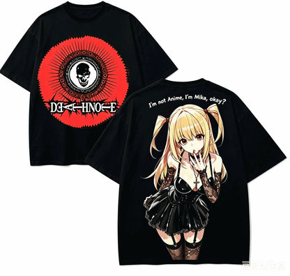 Death Note Oversized T-Shirt – Unisex Harajuku Anime High-Street Tee