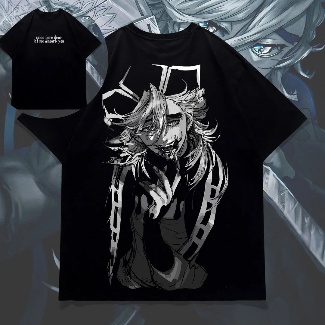 Demon Slayer Doma Anime T-Shirt – Oversized Black Graphic Streetwear Tee 2026
