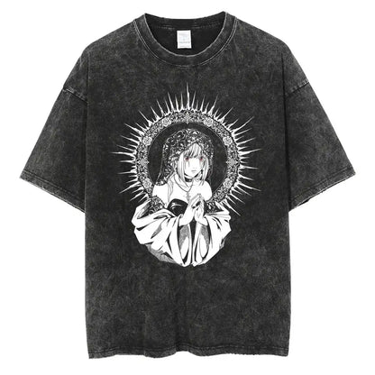 Death Note Vintage Washed T-Shirt – Oversized Unisex Harajuku Anime Tee
