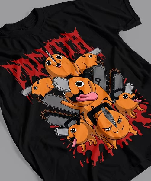 Chainsaw Man Pochita Graphic T-Shirt – Unisex Casual Anime Summer Tee