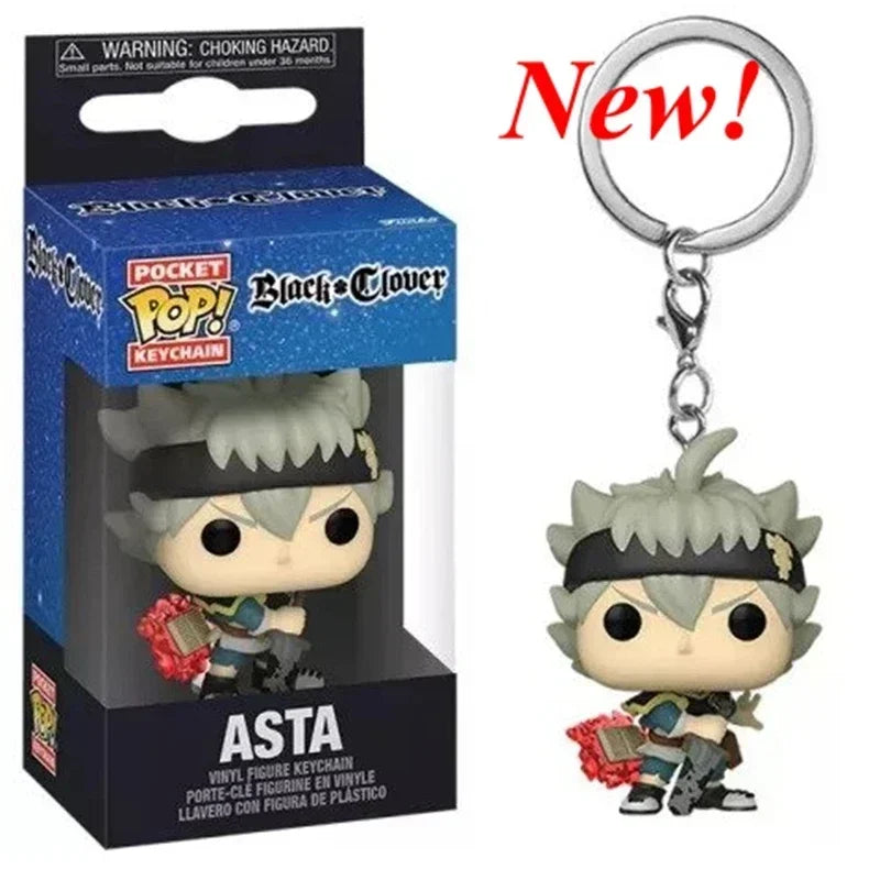 Black Clover Vinyl Figure Keychain – Asta, Noelle & Yami Collectible Anime Keychain with Box