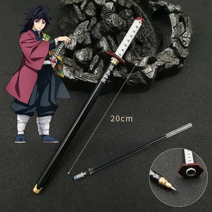 Demon Slayer Sword Gel Pen – 17 Anime Character Styles, 0.5mm Black Ink Cosplay Stationery