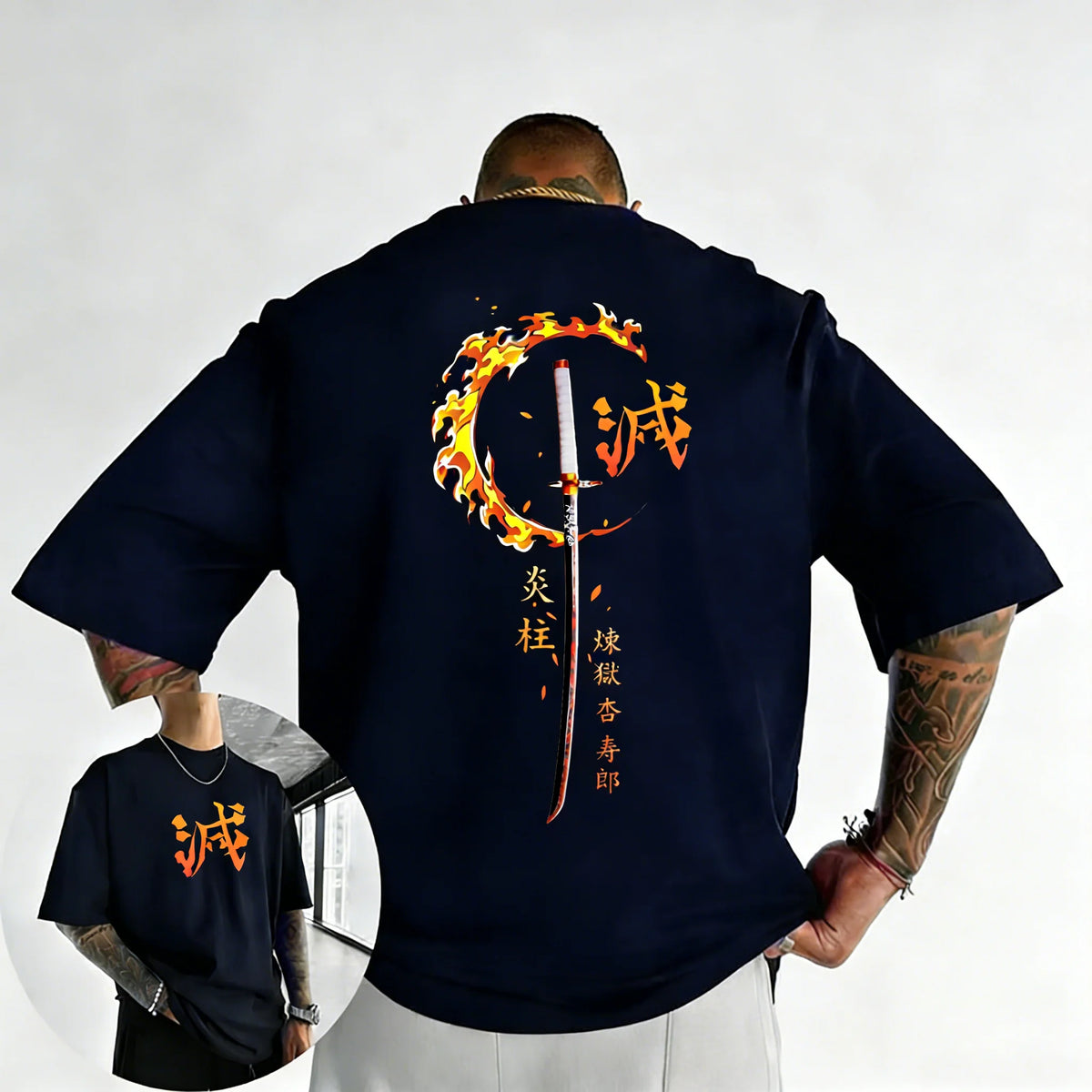 Demon Slayer Kyojuro Rengoku Anime T-Shirt – Unisex Y2K Streetwear Graphic Tee 2026