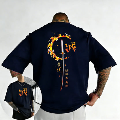 Demon Slayer Kyojuro Rengoku Anime T-Shirt – Unisex Y2K Streetwear Graphic Tee 2026