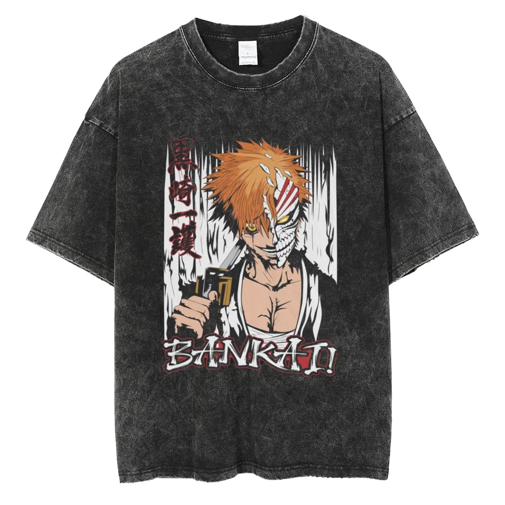 BLEACH Kenpachi Zaraki Oversized Graphic T-Shirt – Unisex Anime Streetwear Tee