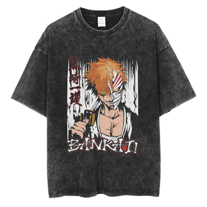 BLEACH Kenpachi Zaraki Oversized Graphic T-Shirt – Unisex Anime Streetwear Tee