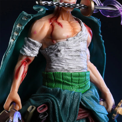 Hot 20cm Anime Figure GK Roronoa Zoro Three-blade Sa-maximum Manga Anime Statue Action Figure Collection Model Kid Toy