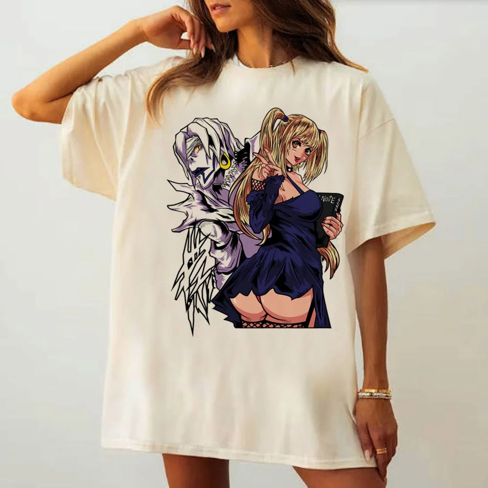 Death Note Y2K Graphic T-Shirt – Punk Grunge Harajuku Anime Streetwear Tee