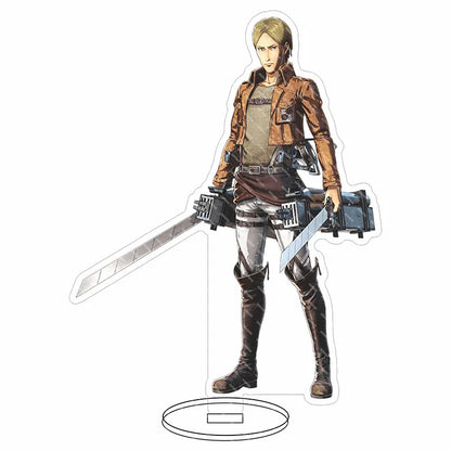 Attack on Titan Acrylic Stand Figure – 16CM Anime Display Stand | Eren, Mikasa, Armin & Conni