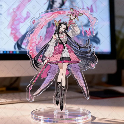 Demon Slayer Acrylic Stand Figure – Shinobu, Kanao & Kanae Anime Desktop Decor