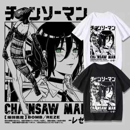 Chainsaw Man Manga Graphic T-Shirt – Unisex Cotton Anime Streetwear Tee