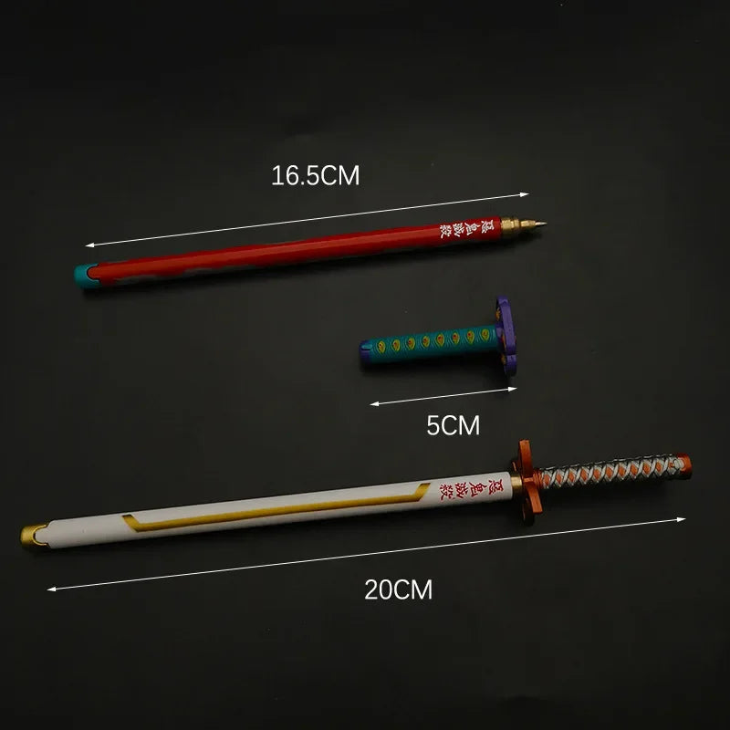 Demon Slayer Sword Gel Pen – 17 Anime Character Styles, 0.5mm Black Ink Cosplay Stationery