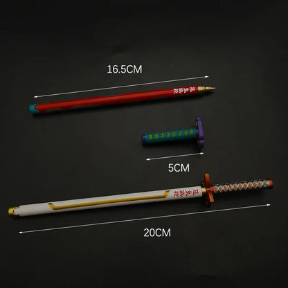 Demon Slayer Sword Gel Pen – 17 Anime Character Styles, 0.5mm Black Ink Cosplay Stationery