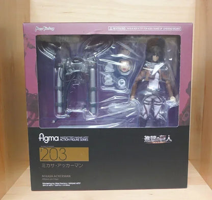 Anime Attack on Titan Mikasa Ackerman 203 Eren Jaeger 207 Rivaille 213 Dolls PVC Action Figure Collective Toy