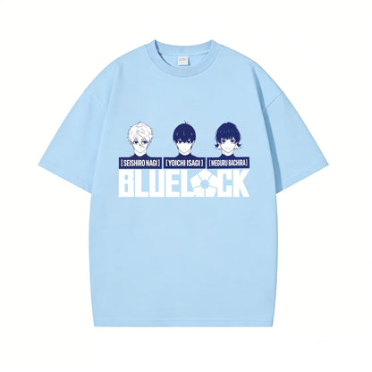 Blue Lock Isagi & Bachira Graphic T-Shirt – Unisex Anime Cotton Streetwear Tee
