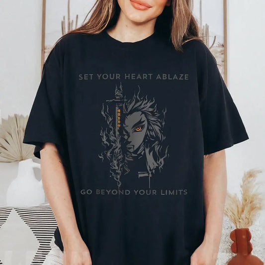 Demon Slayer Kyojuro Rengoku Flame Hashira T-Shirt – Set Your Heart Ablaze Anime Graphic Tee 2026