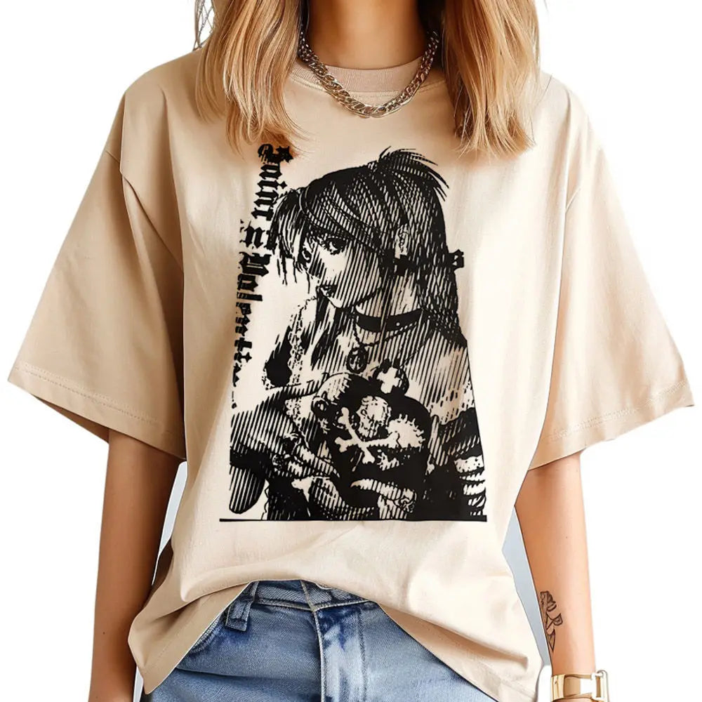 Death Note Psychedelic Y2K T-Shirt – Gothic Harajuku Anime Streetwear Tee