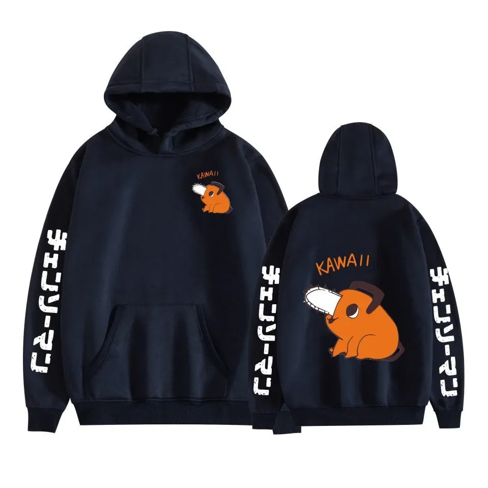 Chainsaw Man Pochita Hoodie – Unisex Harajuku Anime Streetwear Pullover