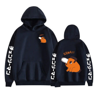 Chainsaw Man Pochita Hoodie – Unisex Harajuku Anime Streetwear Pullover