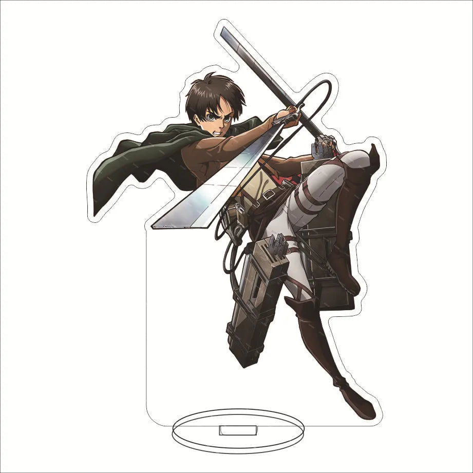 Attack on Titan Acrylic Stand Figure – 16CM Anime Display Stand | Eren, Mikasa, Armin & Conni