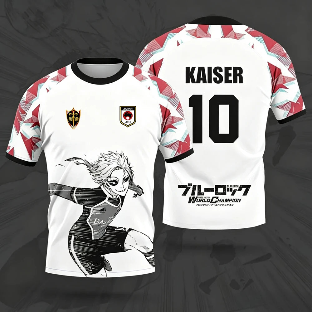 Blue Lock Bastard München Football Jersey – Anime 3D Print Sports T-Shirt