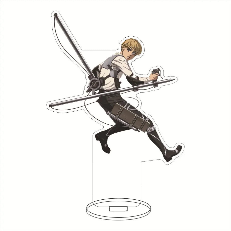 Attack on Titan Acrylic Stand Figure – 16CM Anime Display Stand | Eren, Mikasa, Armin & Conni