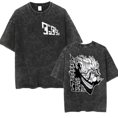 DAN DA DAN Okarun Vintage Washed T-Shirt – Loose Unisex Anime Streetwear Tee Collections