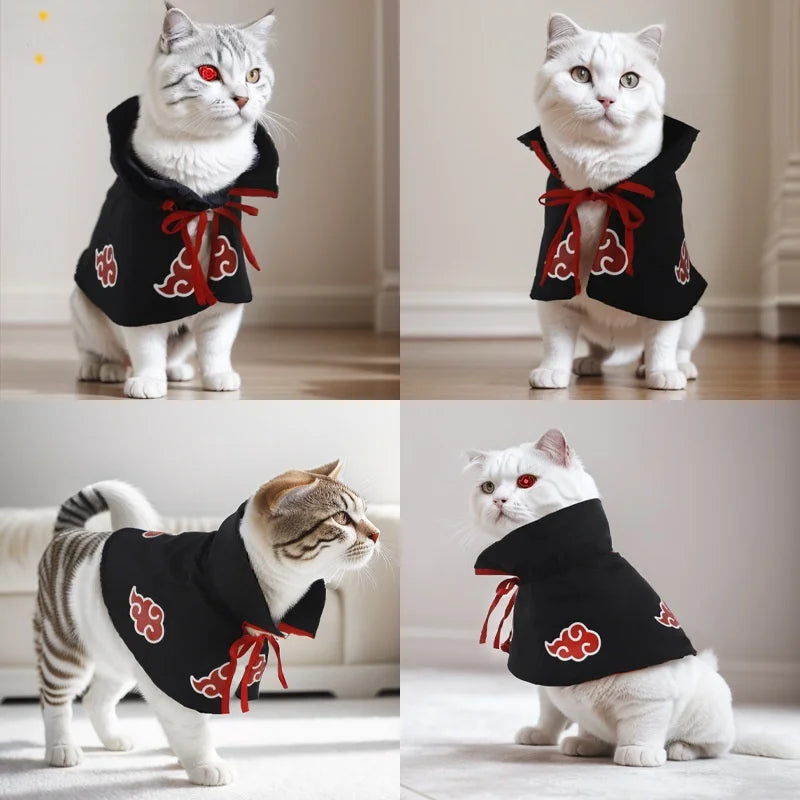 Naruto Pet Cosplay Cloak – Hokage & Akatsuki Costume for Cats and Dogs