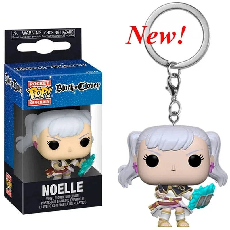 Black Clover Vinyl Figure Keychain – Asta, Noelle & Yami Collectible Anime Keychain with Box