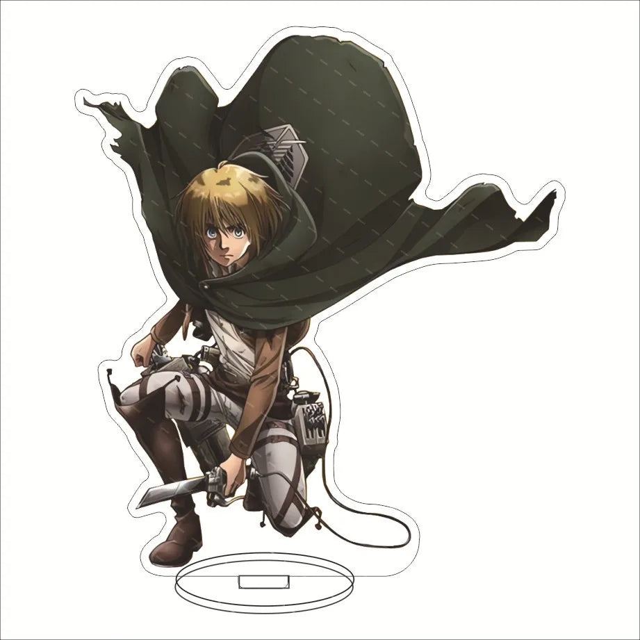 Attack on Titan Acrylic Stand Figure – 16CM Anime Display Stand | Eren, Mikasa, Armin & Conni