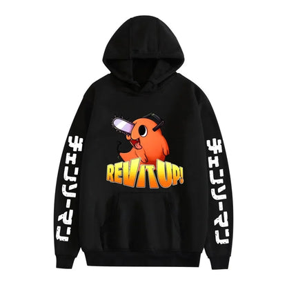 Chainsaw Man Pochita Hoodie – Unisex Harajuku Anime Streetwear Pullover