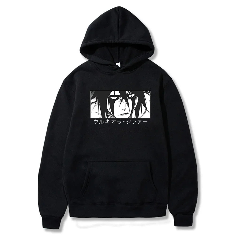 BLEACH Ulquiorra Cifer Gothic Hoodie – Manga Harajuku Anime Streetwear Sweatshirt