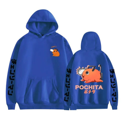 Chainsaw Man Pochita Hoodie – Unisex Harajuku Anime Streetwear Pullover