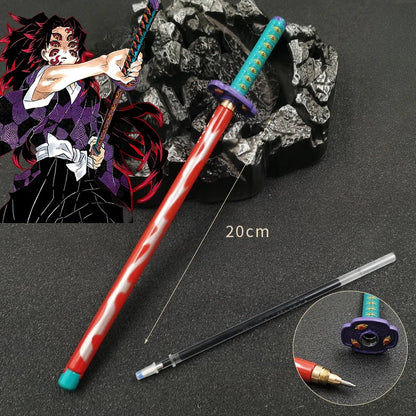 Demon Slayer Sword Gel Pen – 17 Anime Character Styles, 0.5mm Black Ink Cosplay Stationery