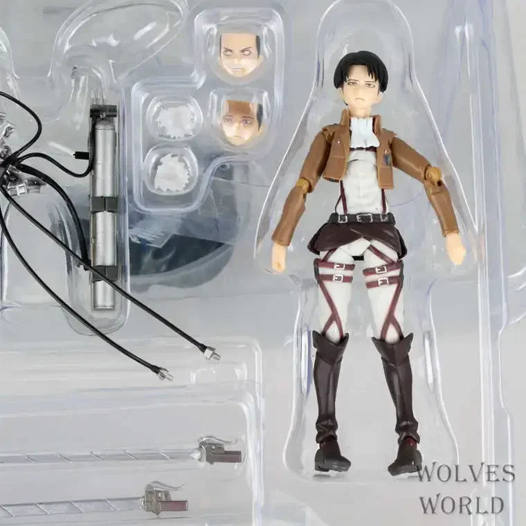 Anime Attack on Titan Mikasa Ackerman 203 Eren Jaeger 207 Rivaille 213 Dolls PVC Action Figure Collective Toy