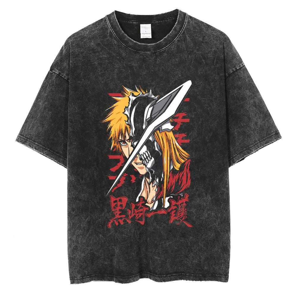 BLEACH Kenpachi Zaraki Oversized Graphic T-Shirt – Unisex Anime Streetwear Tee