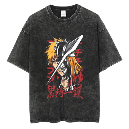 BLEACH Kenpachi Zaraki Oversized Graphic T-Shirt – Unisex Anime Streetwear Tee