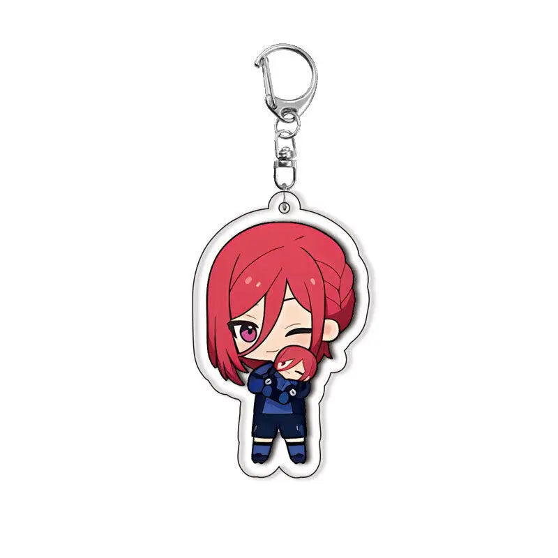 Blue Lock Anime Acrylic Keychain – Isagi, Bachira & Kunigami 6cm Character Pendant