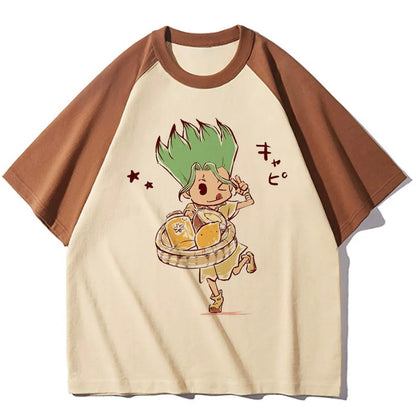Dr. Stone Pastel Anime T-Shirt – Unisex Korean Aesthetic Graphic Tee