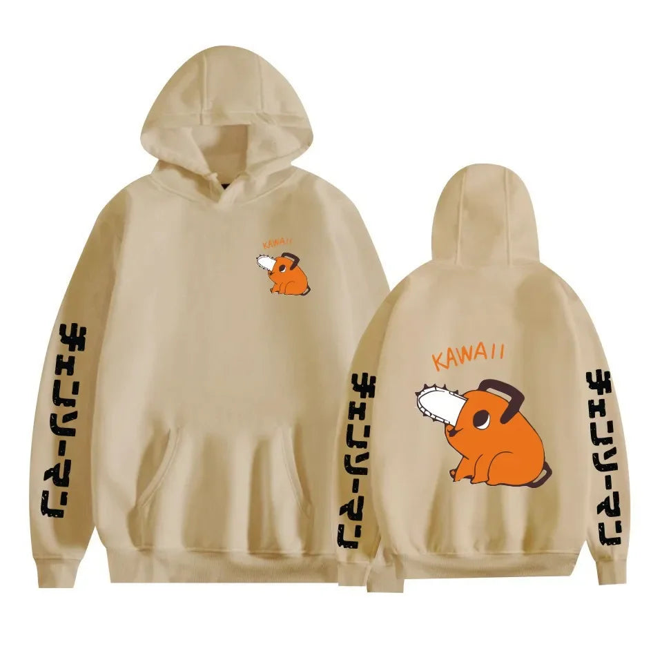Chainsaw Man Pochita Hoodie – Unisex Harajuku Anime Streetwear Pullover