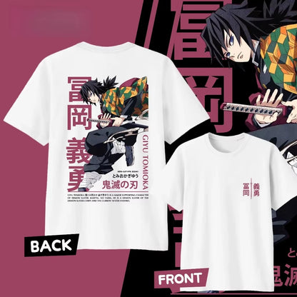 Demon Slayer Giyu Tomioka Anime T-Shirt – Unisex Harajuku Streetwear Graphic Tee 2026