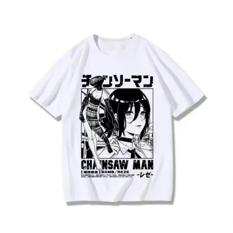 Chainsaw Man Manga Graphic T-Shirt – Unisex Cotton Anime Streetwear Tee
