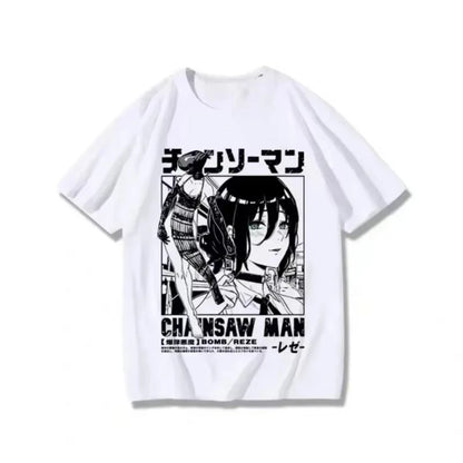 Chainsaw Man Manga Graphic T-Shirt – Unisex Cotton Anime Streetwear Tee