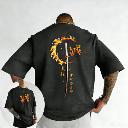 Demon Slayer Kyojuro Rengoku Anime T-Shirt – Unisex Y2K Streetwear Graphic Tee 2026