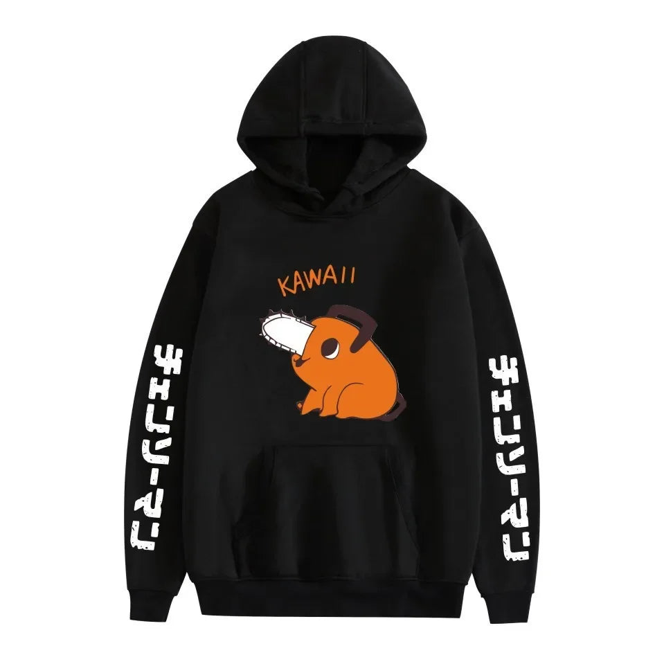 Chainsaw Man Pochita Hoodie – Unisex Harajuku Anime Streetwear Pullover