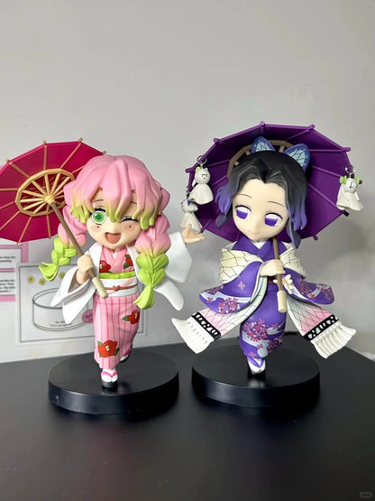 Demon Slayer Shinobu Kocho & Mitsuri Kanroji 15cm Anime Figures – Plum Rain Series Collectible Statues